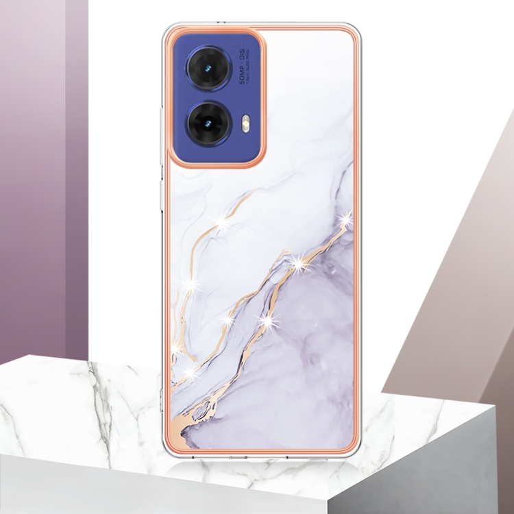 IMD MARBLE Husă De Protecție Pentru Motorola Moto G85 5G WHITE