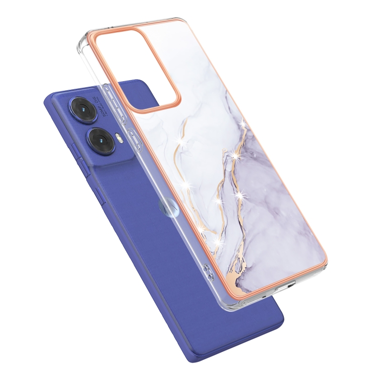 IMD MARBLE Husă De Protecție Pentru Motorola Moto G85 5G WHITE