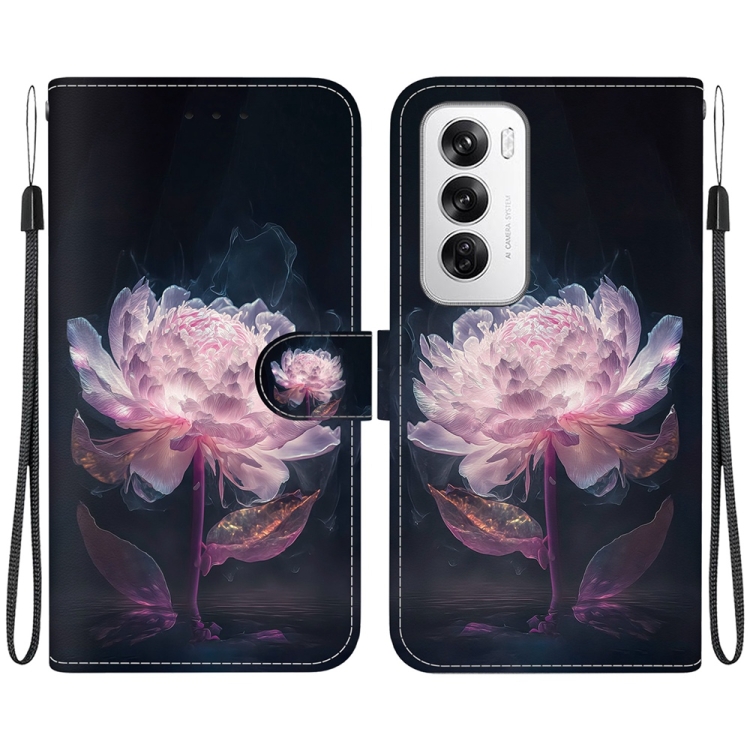 ART Husă Portofel Pentru Oppo Reno12 5G PURPLE PEONY