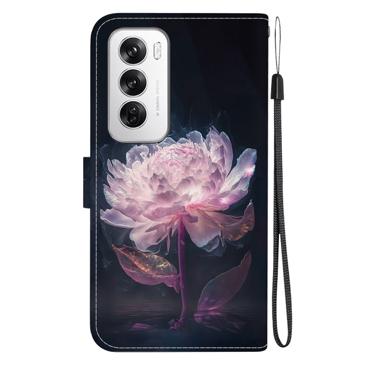 ART Husă Portofel Pentru Oppo Reno12 5G PURPLE PEONY