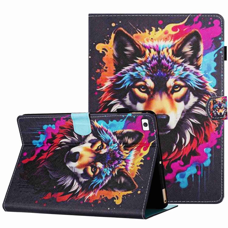 Husă ART Flip Pentru Apple IPad Mini 5 2019 / IPad Mini 4 / 3 / 2 / 1 COLORFUL WOLF