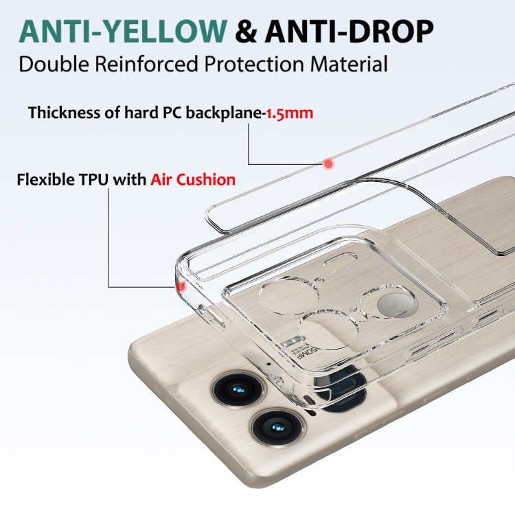 SHOCK Extra Capac Rezistent Motorola Edge 50 Ultra Transparent