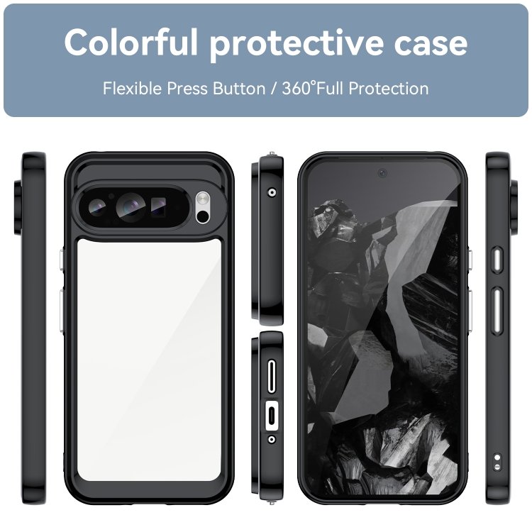 CRYSTAL Husă De Protecție Pentru Google Pixel 9 Pro Negru