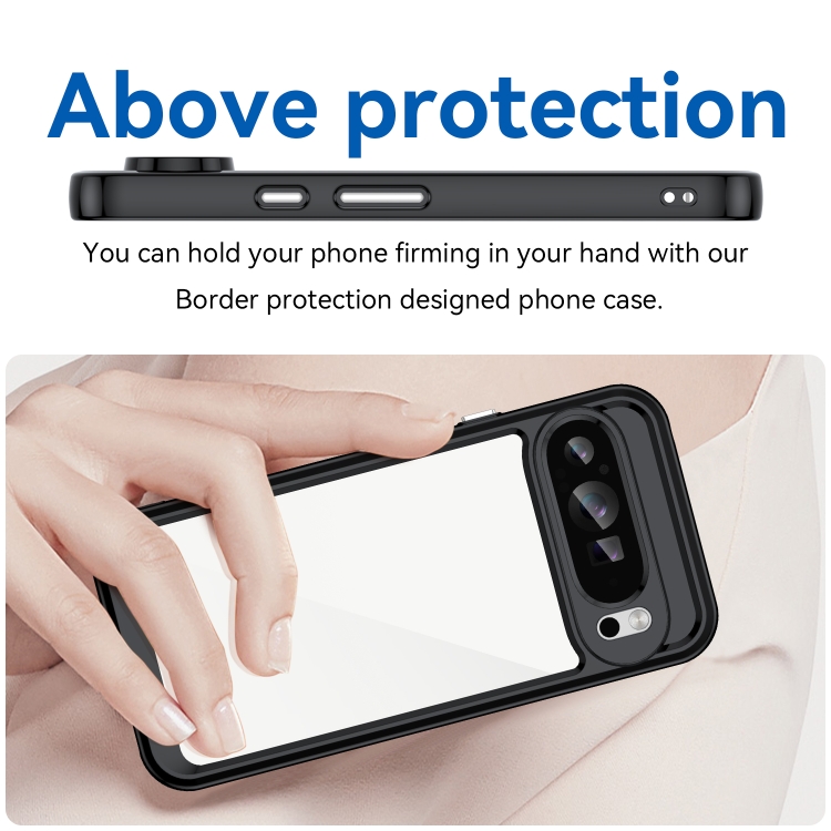 CRYSTAL Husă De Protecție Pentru Google Pixel 9 Pro Negru