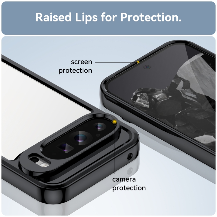 CRYSTAL Husă De Protecție Pentru Google Pixel 9 Pro Negru