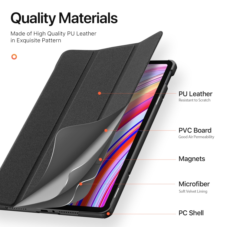 DUX DOMO Husă Rabatabilă Pentru Xiaomi Redmi Pad Pro / Pad Pentru 5G Negru