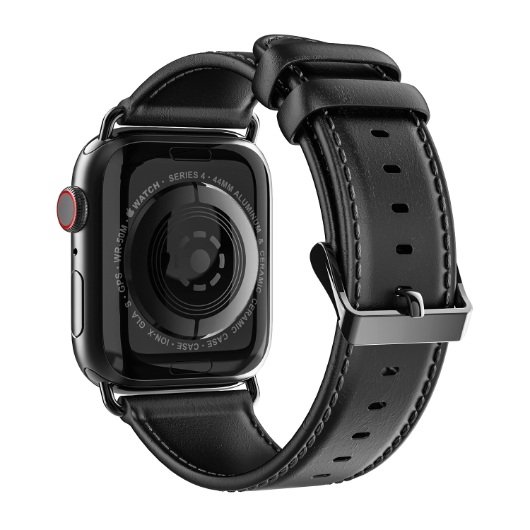 DUX LEATHER Curea Din Piele Pentru Apple Watch 10 42mm Negru