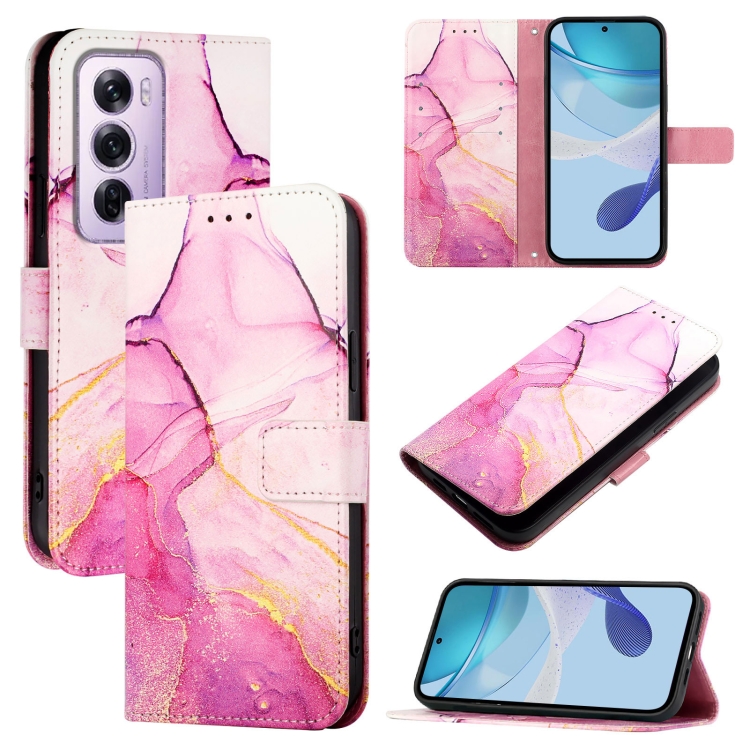 ART MARBLE Husă Portofel Pentru Oppo Reno12 Pro 5G PINK PURPLE