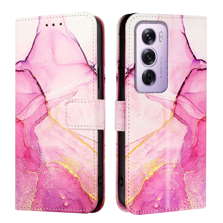 ART MARBLE Husă Portofel Pentru Oppo Reno12 Pro 5G PINK PURPLE