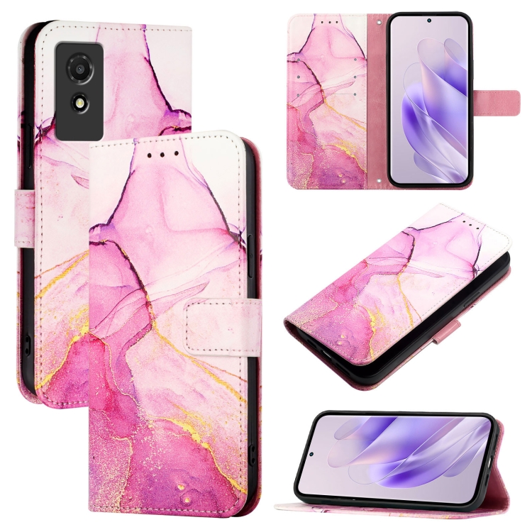 ART MARBLE Husă Portofel Pentru TCL 501 PINK