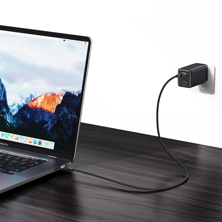 USAMS SJ727 240W Cablu De Date USB-C / USB-C 1,2 M Negru