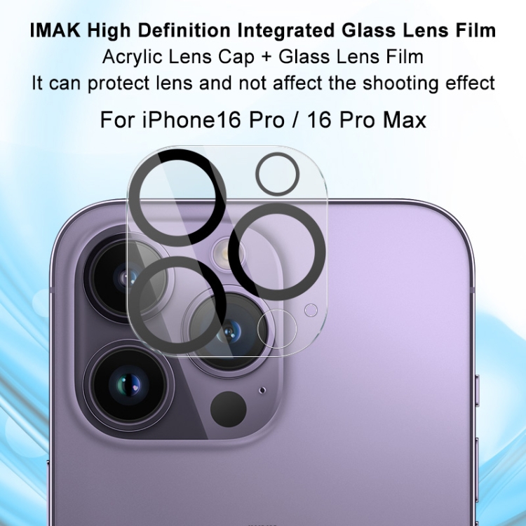 IMAK FULL COVER Sticla Camerei Apple IPhone 16 Pro / 16 Pro Max TRANSPARENT