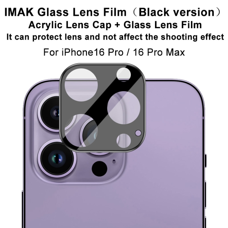 IMAK FULL COVER Sticla Camerei Apple IPhone 16 Pro / 16 Pro Max BLACK