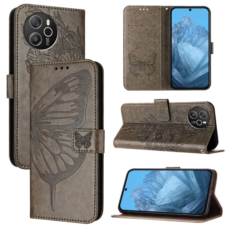 ART BUTTERFLY Husă Portofel Pentru Blackview Shark 8 Gri