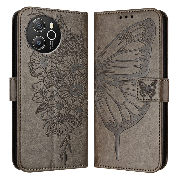 ART BUTTERFLY Husă Portofel Pentru Blackview Shark 8 Gri