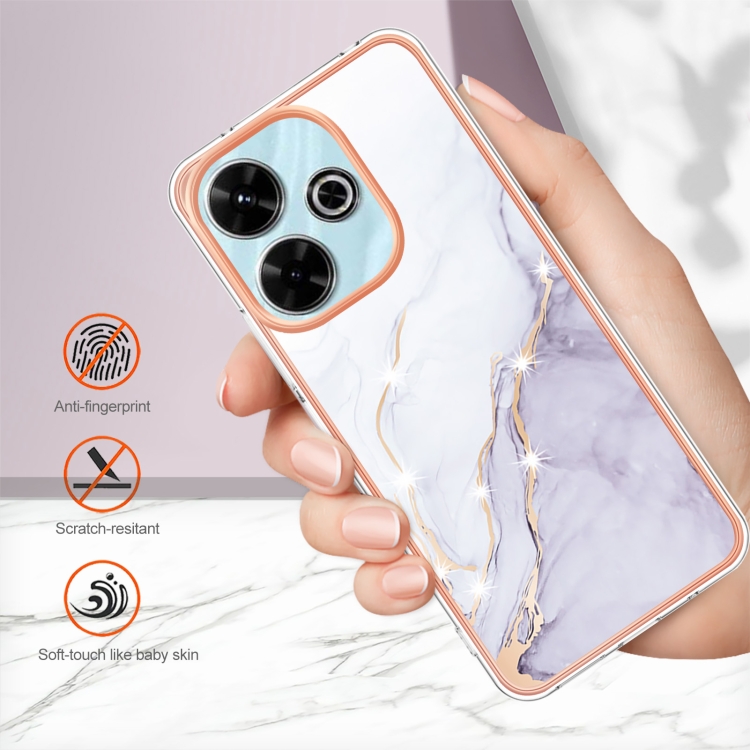 IMD MARBLE Husă De Protecție Pentru Xiaomi Redmi 13 WHITE