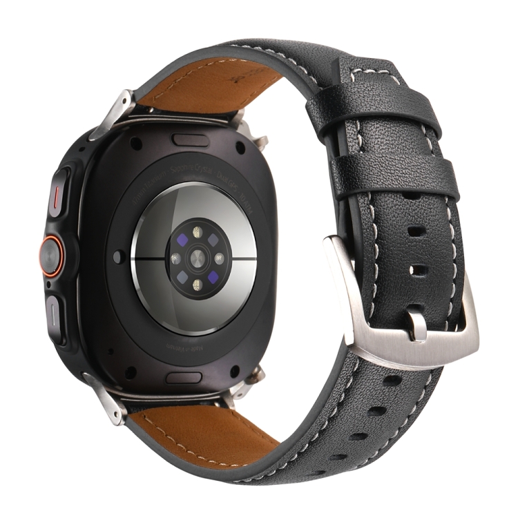 LEATHER Curea Din Piele Pentru Samsung Galaxy Watch Ultra 47mm Negru