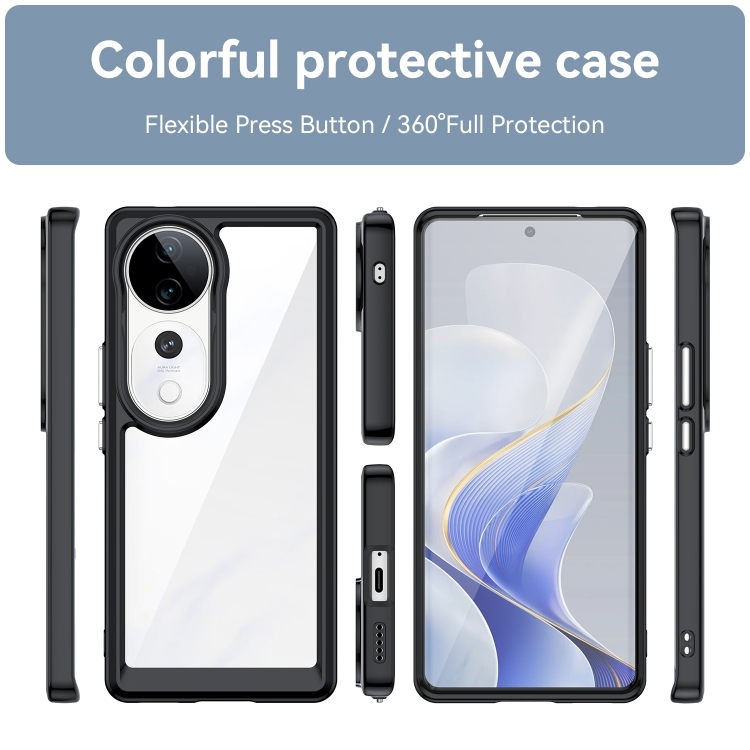 CRYSTAL Husă De Protecție Pentru Vivo V40 5G Negru