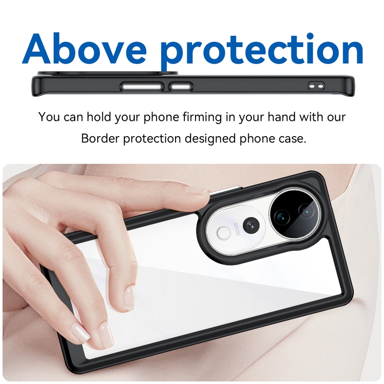 CRYSTAL Husă De Protecție Pentru Vivo V40 5G Negru