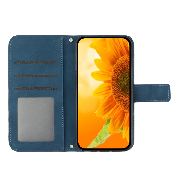 ART SUNFLOWER Husă Portofel Cu șnur Pentru Xiaomi 14T Pro Albastru