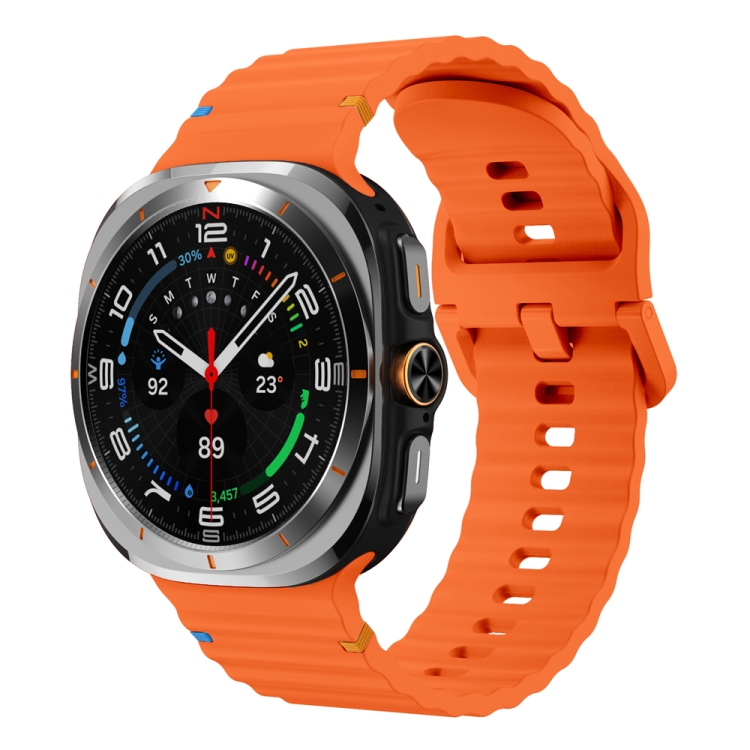 WAVY Curea Din Silicon Pentru Samsung Galaxy Watch Ultra 47mm Portocaliu