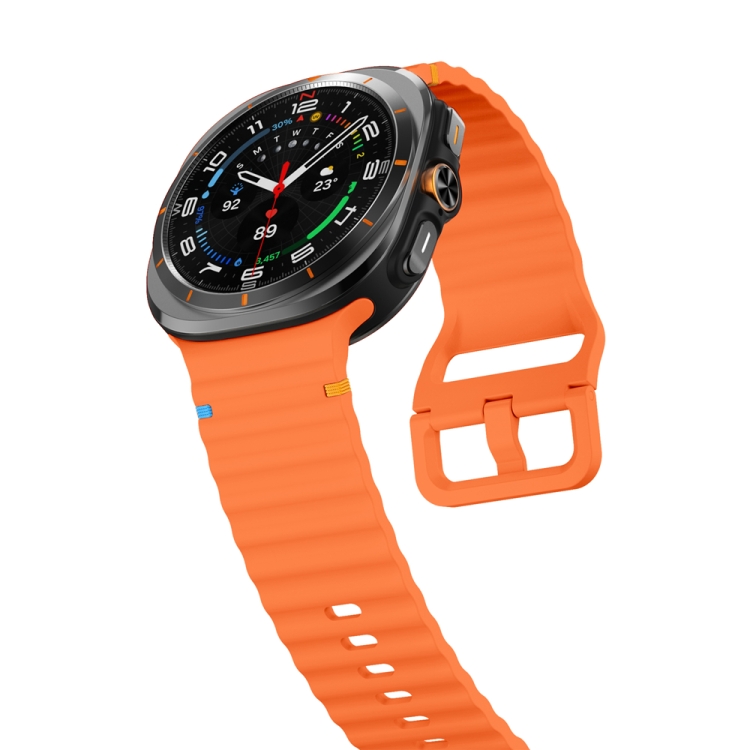 WAVY Curea Din Silicon Pentru Samsung Galaxy Watch Ultra 47mm Portocaliu