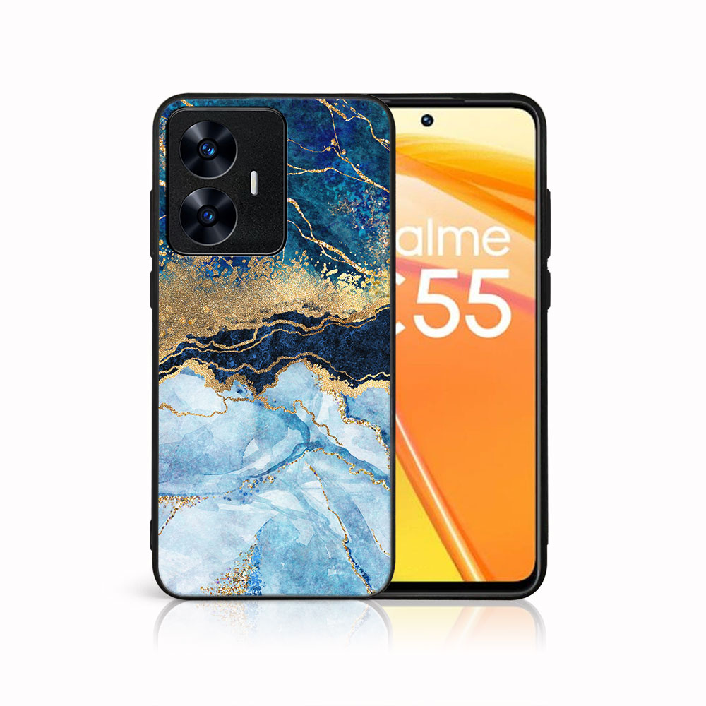 MY ART Capac De Protecție Pentru Realme C55 BLUE MARBLE (141)