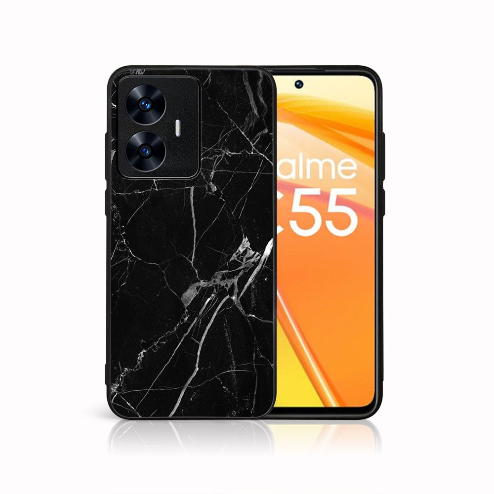 MY ART Capac De Protecție Pentru Realme C55 BLACK MARBLE (142)