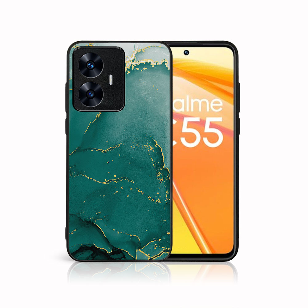 MY ART Capac De Protecție Pentru Realme C55 GREEN MARBLE (145)