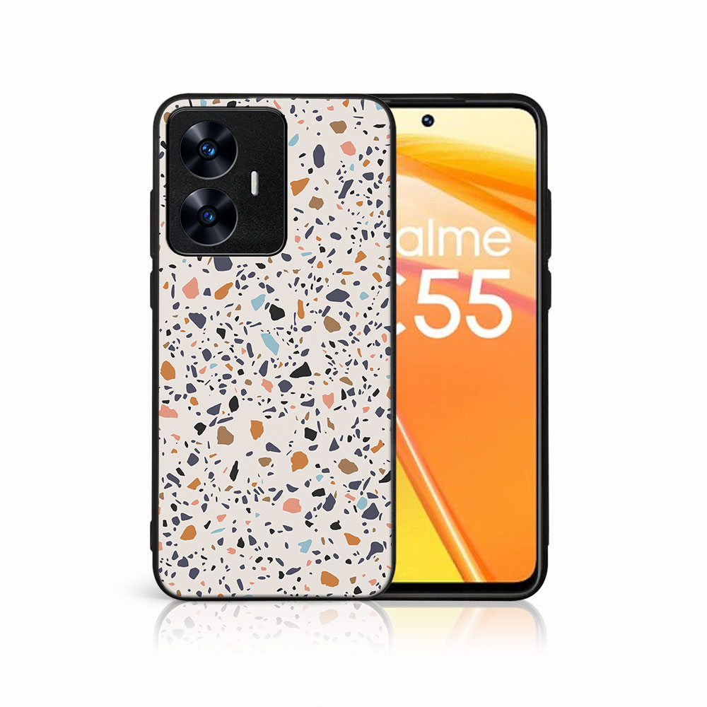 MY ART Husă De Protecție Pentru Realme C55 BEJ TERRAZZO (162)