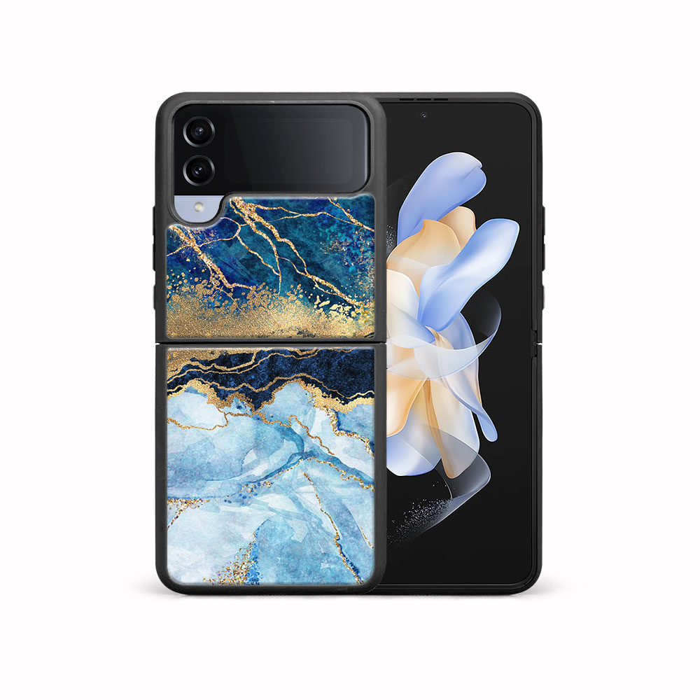 MY ART Capac De Protecție Pentru Samsung Galaxy Z Flip4 5G BLUE MARBLE (141)