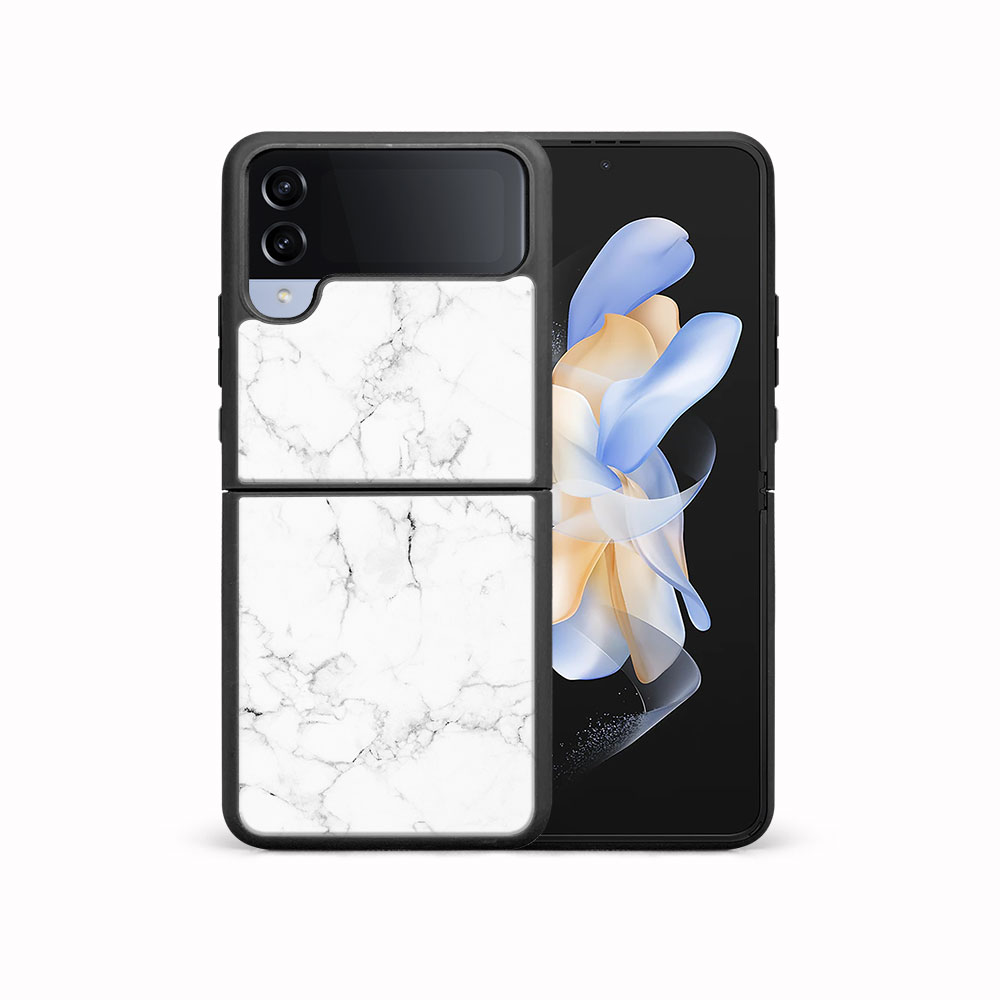 MY ART Capac De Protecție Pentru Samsung Galaxy Z Flip4 5G WHITE MARBLE (144)