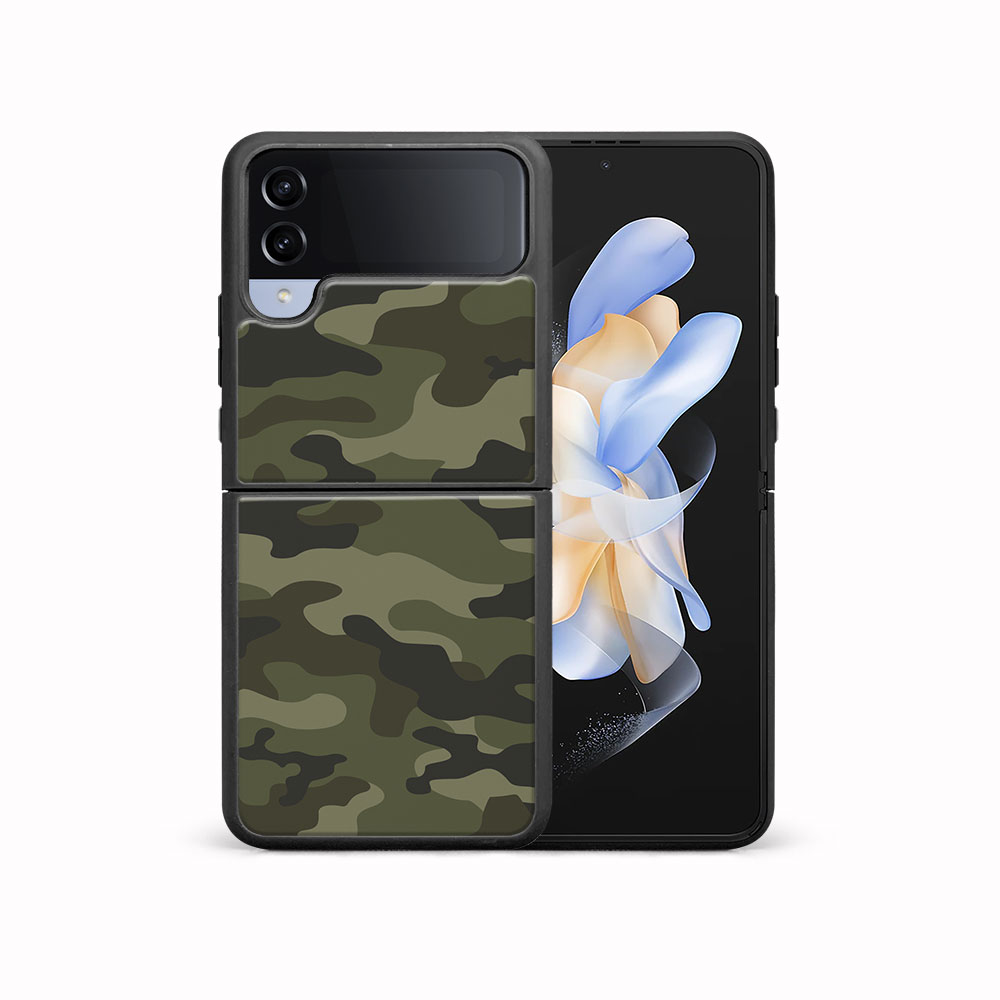 MY ART Husă De Protecție Pentru Samsung Galaxy Z Flip4 5G GREEN CAMO (235)