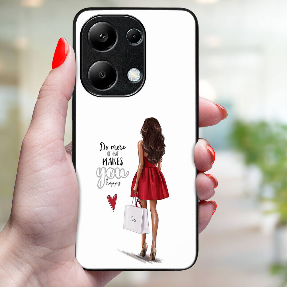 MY ART Husă De Protecție Pentru Xiaomi Redmi Note 13 RED DRESS (137)