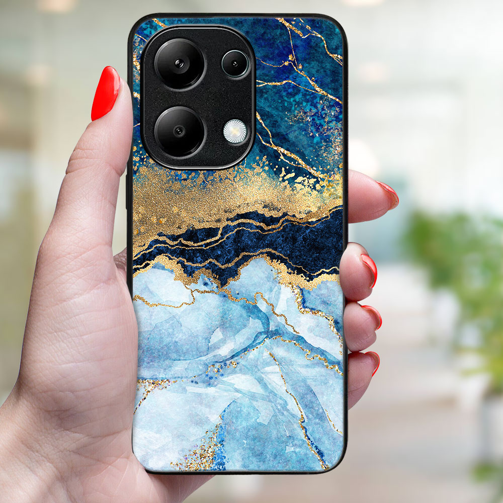 MY ART Husă De Protecție Pentru Xiaomi Redmi Note 13 BLUE MARBLE (141)