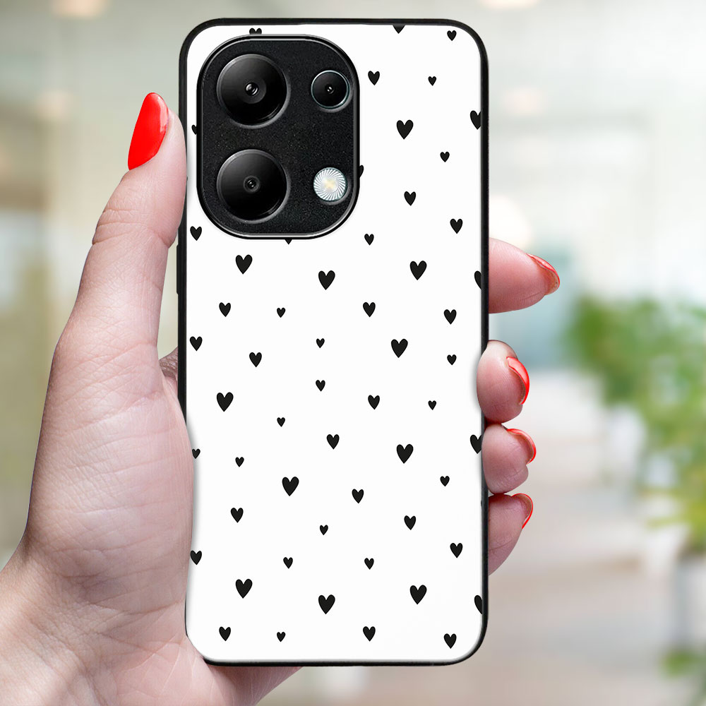 MY ART Husă De Protecție Pentru Xiaomi Redmi Note 13 Pro BLACK HEARTS (167)