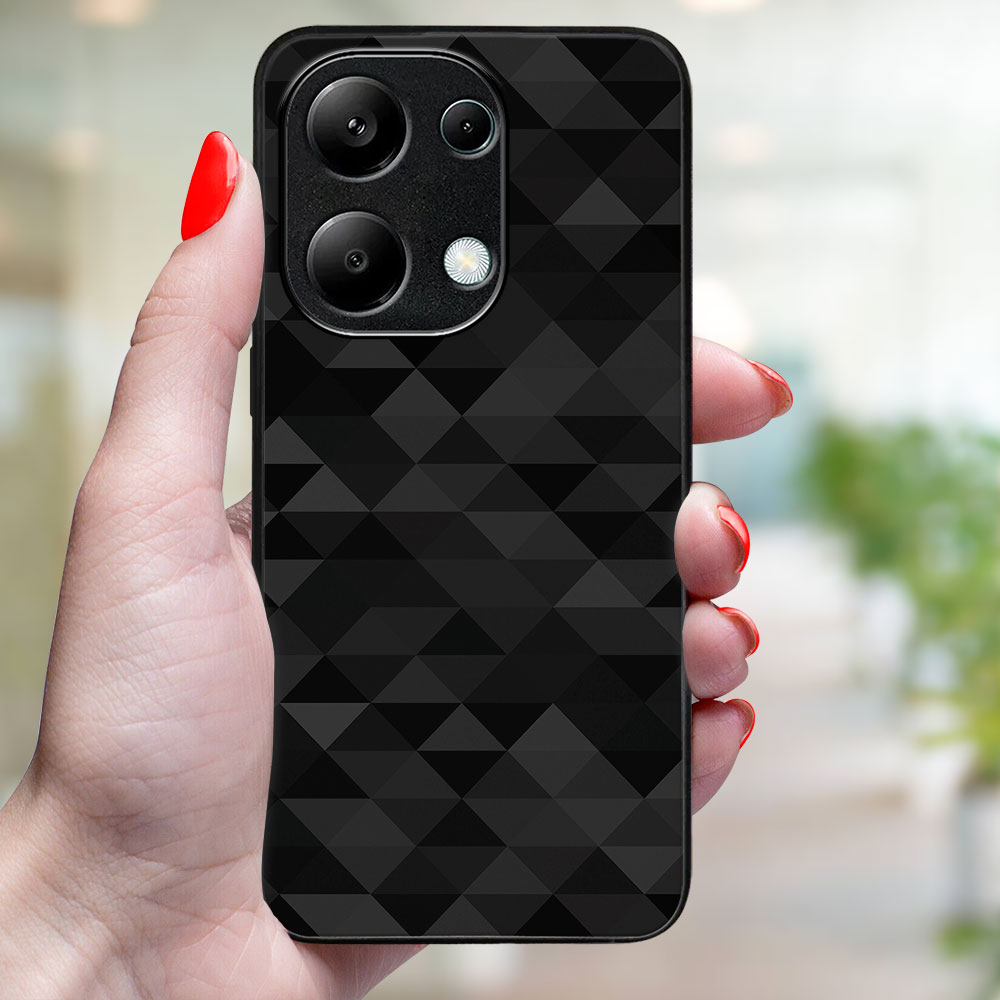 MY ART Husă De Protecție Pentru Xiaomi Redmi Note 13 BLACK TRIANGURI (232)