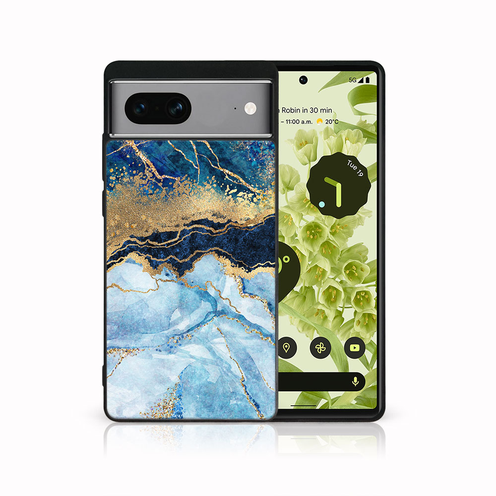 MY ART Husă De Protecție Pentru Google Pixel 7 BLUE MARBLE (141)