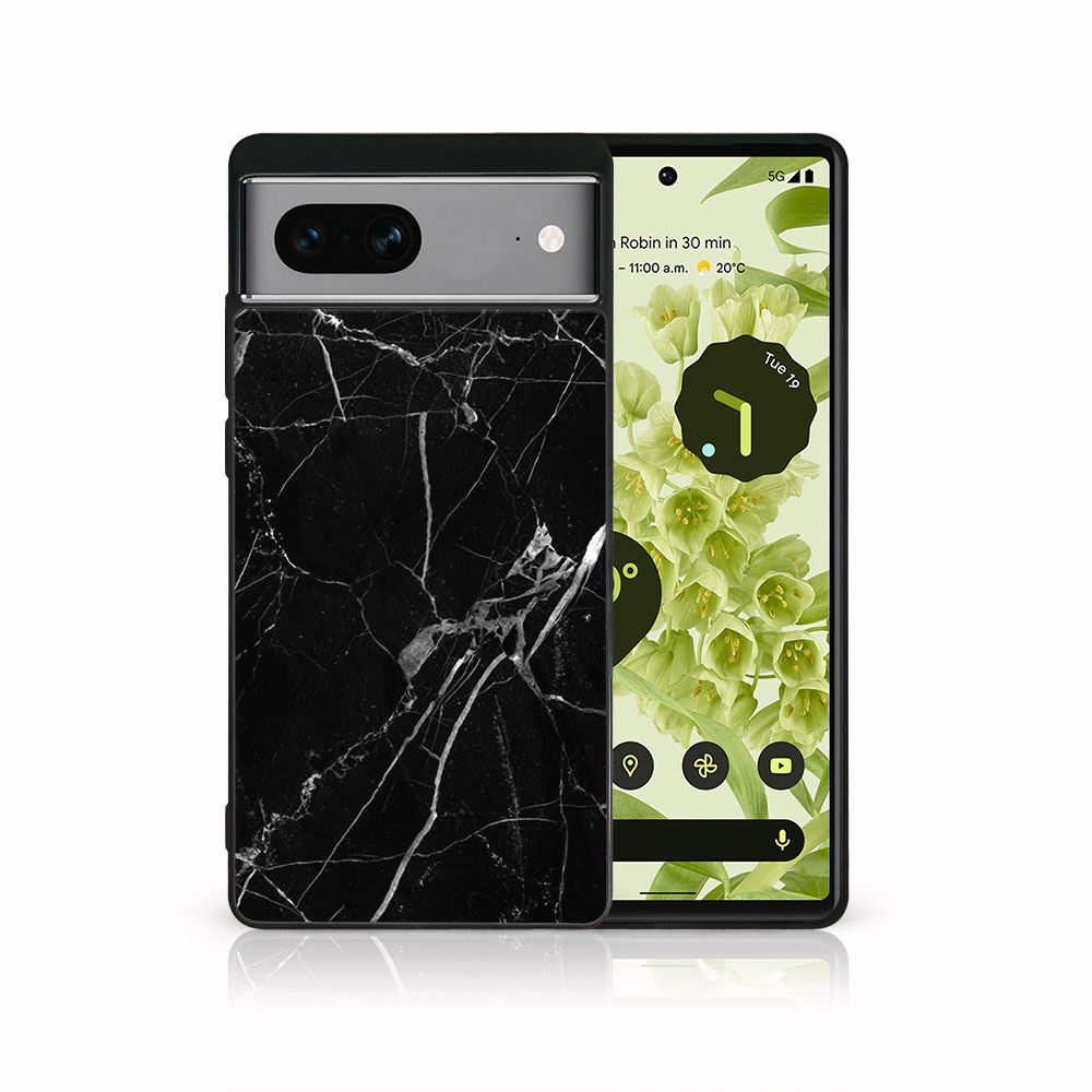 MY ART Husă De Protecție Pentru Google Pixel 7 BLACK MARBLE (142)