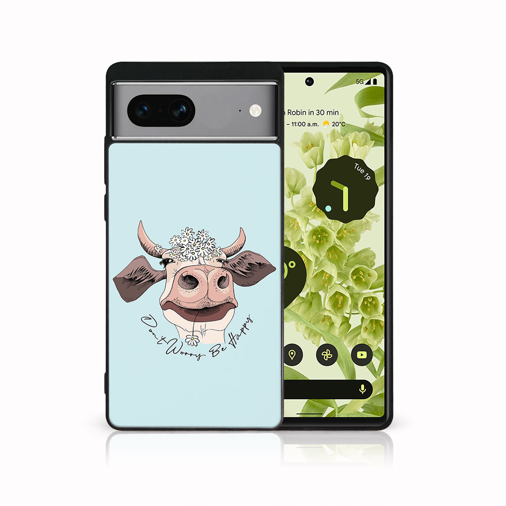 MY ART Husă De Protecție Pentru Google Pixel 7 HAPPY COW (181)