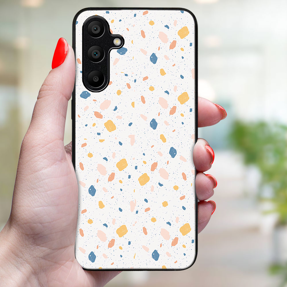 MY ART Husă De Protecție Pentru Samsung Galaxy A55 5G PORTOCALIU TERRAZZO (165)