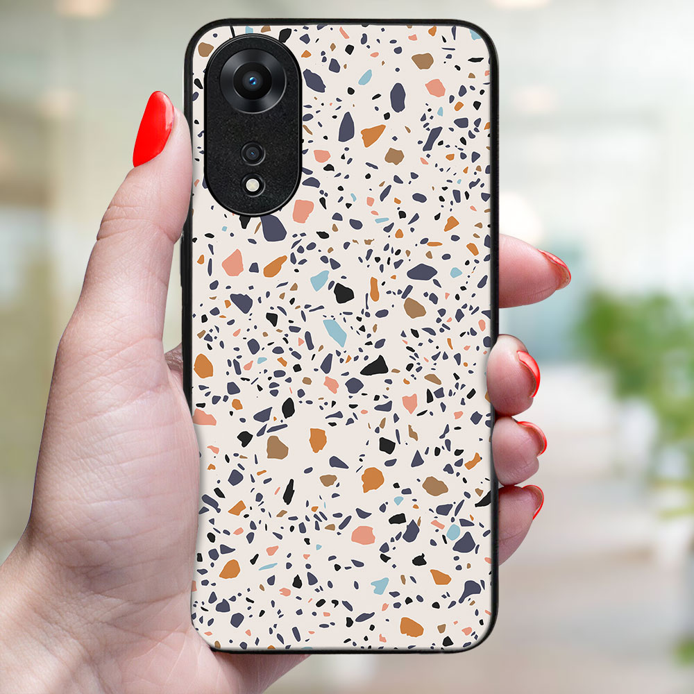 MY ART Husă De Protecție Pentru Oppo A78 5G BEIGE TERRAZZO (162)