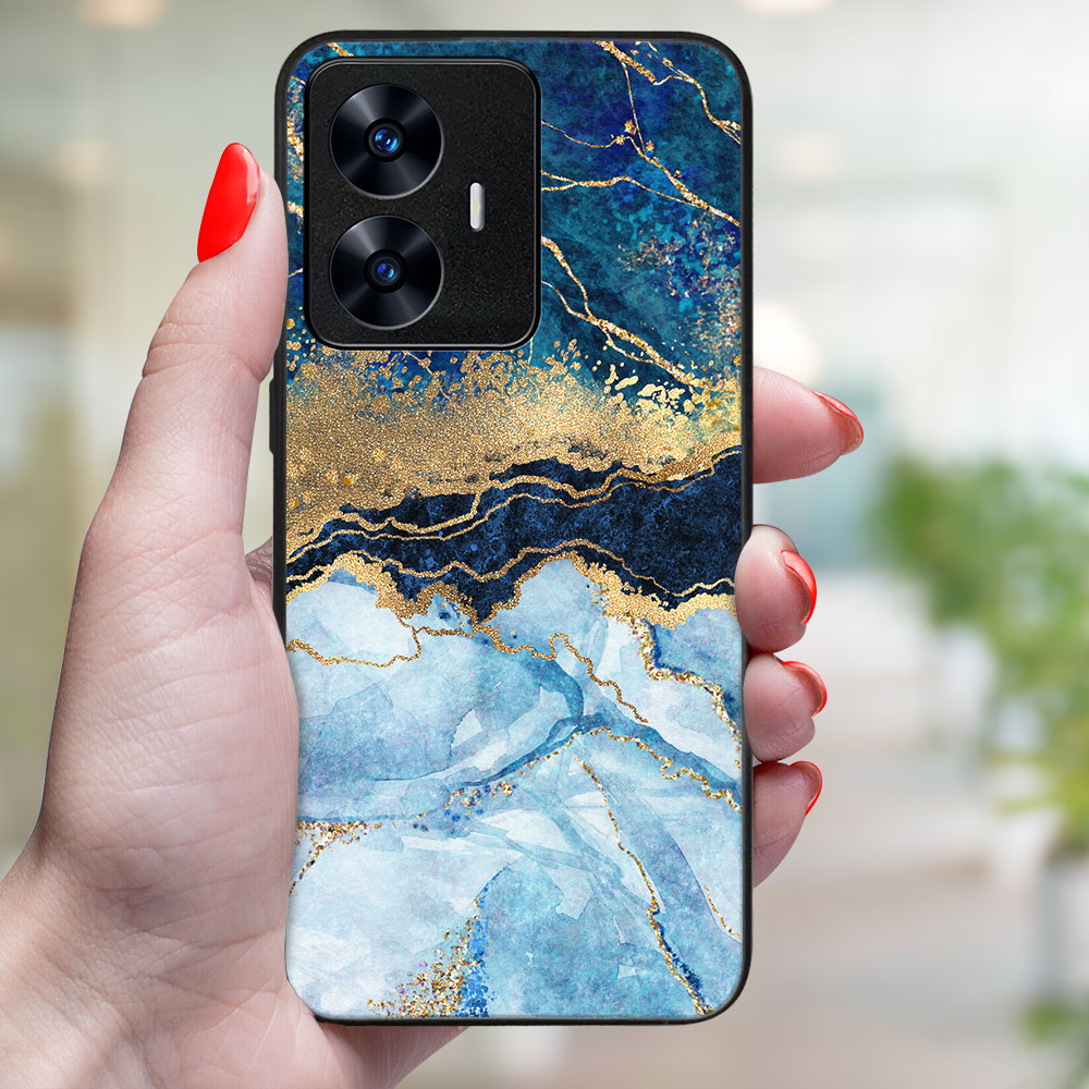 MY ART Capac De Protecție Pentru Realme C55 BLUE MARBLE (141)