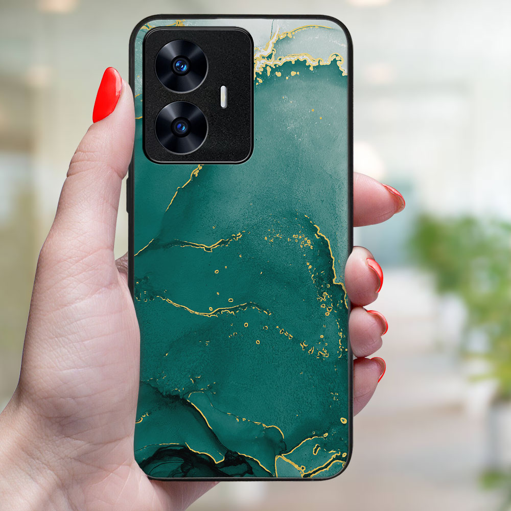 MY ART Capac De Protecție Pentru Realme C55 GREEN MARBLE (145)