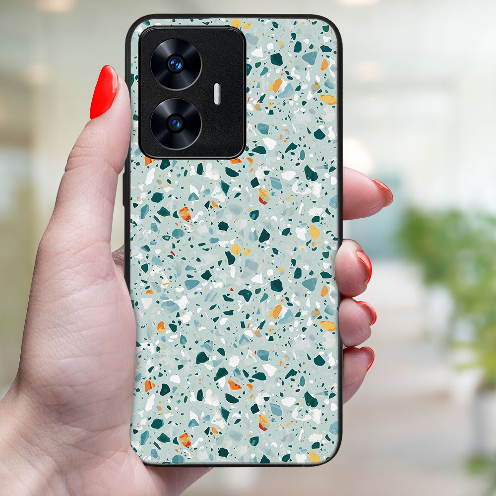 MY ART Husă De Protecție Pentru Realme C55 BLUE TERRAZZO (164)