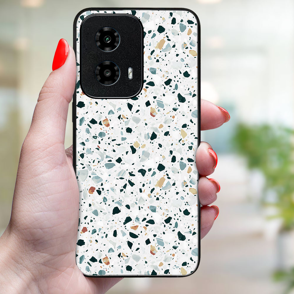 MY ART Capac De Protecție Pentru Motorola Moto G04 / G24 / G24 Power GREY TERRAZZO (163)