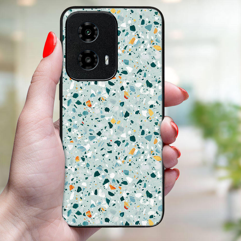 MY ART Capac De Protecție Pentru Motorola Moto G04 / G24 / G24 Power BLUE TERRAZZO (164)