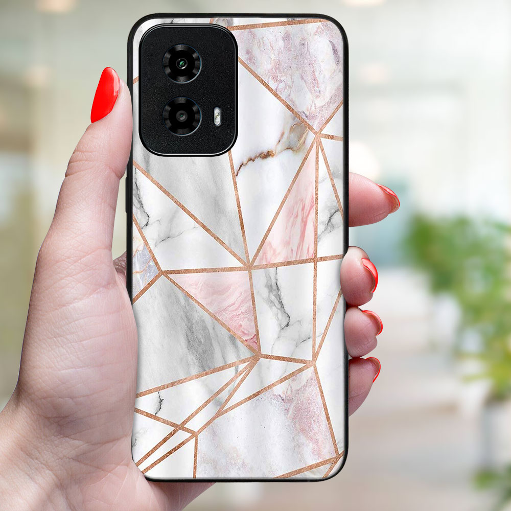 MY ART Capac De Protecție Pentru Motorola Moto G34 5G PINK MARBLE (143)