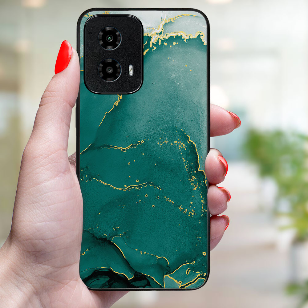 MY ART Capac De Protecție Pentru Motorola Moto G34 5G GREEN MARBLE (145)