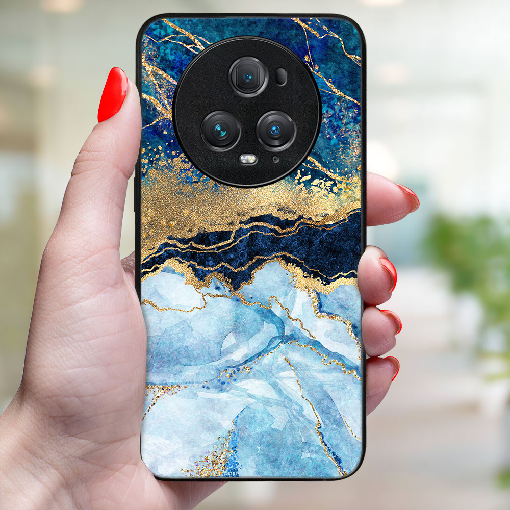 MY ART Husă De Protecție Pentru Honor Magic5 Pro 5G BLUE MARBLE (141)